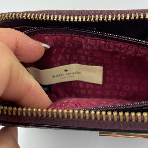 Kate Spade Leather Wristlet Burgundy - Picture 6 of 10